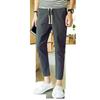 Calças de linho Calças masculinas de estilo coreano na altura do tornozelo Verão Fino Leggings casuais de algodão e linho de 9 pontos para alunos do ensino médio