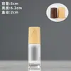 Tampa de Madeira de Bambu Frasco com Rolo Frasco Vazio Frasco de Óleo Essencial 5-15ml Frasco com Rolo Frasco de Vidro Fosco Frasco Transparente para Perfume