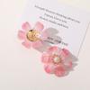 Fotografía Serie Rosa Super Hada Estilo Lujo Ligero Flor Pequeña de Vidrio Semi-Terminado DIY Accesorios para el Cabello Pendientes Flor para Zapatos de Mujer