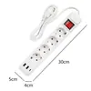 Acessórios de Cobre 1800W com Luz Tomada Tipo Europeu Tipo-C Régua de Tomadas com Plug Russo 2/3/ 5m Régua de Tomadas com Plug Ucraniano