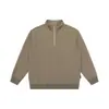 Sudadera para Hombre 2026 Otoño Nueva Llegada Cuello Alto Media Cremallera Sudadera con Capucha Chaqueta Texturizada Estilo Japonés Color Sólido Ropa Exterior Moderna