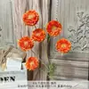 Corona de Flores Artificiales de Peonía en Capas de 6 Cabezas, Flores de Seda, Flores Falsas, Decoraciones de Interior, Flores Artificiales para Decoración de Boda, Venta al por Mayor
