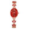 Nuevo Reloj de Lujo con Pedrería para Mujer, Esfera Redonda Pequeña, Temperamento de Moda, Reloj de Pulsera Pequeño con Diamantes de Colores