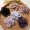 Estilo Coreano Estilo Acadêmico Versátil Bolinhas Floral Gaze Leve Rosa DIY Laço de Cabelo Adorno de Cabeça Broche Sapato Chapéu Roupa Acessórios de Flor