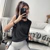 Chaleco Deportivo para Correr con Cordón sin Mangas para Mujer Verano Delgado Suelto de Secado Rápido Blusa Pequeña Yoga Fitness Top
