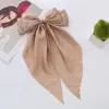 Pinza para el pelo de estilo coreano de tres capas, tamaño extragrande, estilo Hepburn con lazo, satinada, elegante, pinza de resorte, accesorio para el cabello, lindo, versátil, accesorio para la cabeza