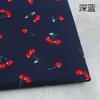 Padrão de Flor de Fruta de Cereja Popeline Pequeno Tecido Estampado Fresco Vestido Camisa Roupa Algodão Tecido Lenço de Cabeça