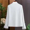 Elegante Camisa de Seda Jacquard Retro para Mujer 2023 Principios de Otoño Nuevo Estilo Chino Lujo Accesible Elegante Top Tipo Traje Tang para Mujer