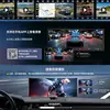 Sistema de navegação para carro com gravação frontal e traseira 4K de ultra-alta definição de 11,5 polegadas com controle por voz e dashcam Carplay