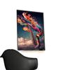 Pintura artística surrealista, lienzo, póster, arte de pared, decoración moderna para sala de estar.