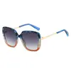 Gafas de Sol Cuadradas de Marco Grande Transfronterizas Nuevas 2025 Moda Europea y Americana Simples Versátiles Gafas de Sol con Varilla de PC+Metal para Mujer