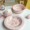 Bowls de Cerámica Domésticos de Cerámica Bajo Esmalte de Alta Calidad, Tazones para Sopa, Regalos de Boda e Inauguración de Casa, Vajilla Festiva, Juegos Resistentes a Altas Temperaturas