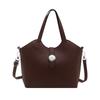 Bolso de Mujer Texturizado 2025 Nuevo Vintage Versátil Bolso Bandolera Casual Trabajo Viajero Portátil Bolso Balde
