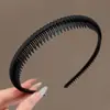 Diadema de corona alta estilo coreano, diadema de borde ancho, diadema para lavarse la cara con dientes, accesorio para el cabello de tela a cuadros de alta gama