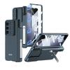 Funda para teléfono móvil Samsung ZFold5 con ventana a presión, lente con película protectora integral, soporte lateral magnético, portalápices y cubierta protectora.