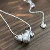 Nuevo Estilo Colgante de Calabaza Collar Desplegable Diario Combinable Hanfu Cadena Clavícula Diseño Nicho Cadena de Lana Ajustable