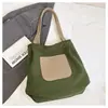 Bolsa de Tote de Pana de Gran Capacidad para Viajes Diarios Bolso de Mujer Verano 2025 Nuevo Bolso de Mano Bolso de Hombro para Estudiante Clase Viajes Diarios