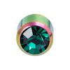Aretes Electroplateados de Colores Empaque de Joyería Aretes de Piedra de Nacimiento Acero de Titanio 316L Venta Directa de Fábrica Stock Listo Transfronterizo