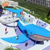 Parque Infantil Tema Baleia Aço Inoxidável Tobogã Fábrica Departamento de Vendas Imobiliárias Comunitário Tobogã Equipamento de Diversão