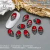 Accesorios para Uñas Estilo Punk Oscuro Retro Cruz de Metal Corazón Calavera de Personalidad Aleación Rhinestone Accesorios
