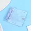 Directamente del fabricante: Cuaderno Transparente Minimalista Estilo Ins Mini 3 Pulgadas Colorido Cuaderno de Contabilidad con Espiral Cuaderno de Carpeta de Tres Agujeros