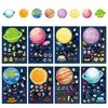 8 Peças de Adesivos de Planetas Espaciais, Colagem de Decoração de Planetas, Caderno Criativo Divertido DIY, Copo de Água, Adesivos Criativos à Prova d'Água Atacado