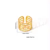 Moda Europea y Americana Estilo Ins Anillo Simple de Acero de Titanio Chapado en Oro de 18k Asimétrico Geométrico Acero Inoxidable Joyería para Dama Venta Caliente