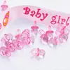 12 * 21mm Chupeta de brinquedo acrílica sólida de cor única para DIY Chá de bebê festa de aniversário presente para crianças