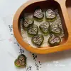 Serie Negra Retro Pájaro de Cerámica Glaseada Checo Doméstico Hojas Hechas a Mano Calco Oro Pulsera DIY Material Accesorios