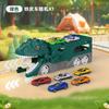 Dinosaurio transfronterizo para niños tragando coche pista de eyección camión contenedor de almacenamiento sonido y luz eléctrico juguete educativo coche para niño