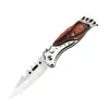 Cuchillo Plegable para Exteriores Cuchillo Plegable de Alta Dureza Estilo Camping Colección Regalo Color Mango de Madera Cuchillo Plegable