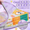 Bolsa de clasificación por materia en forma de L, bolsa transparente para documentos de materia, apertura grande de malla con cremallera, bolsa de libros portátil para estudiantes de primaria