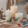 Vela Pilar Impresa con Aroma de Halloween Vela Cilíndrica Cera de Soja Interior Regalo Creativo Boda Religiosa