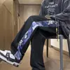 Calça Masculina Estilo Chinês Nova Outono e Inverno Lã Solta Tamanho Grande Masculina Perna Larga Reta Calça de Moletom Casual Masculina Calça Casual Masculina