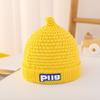 Chapéu de Lã Tricotado Quente de Inverno Unisex Baoqiu Etiqueta de Urso Fofo Super Fofo Capuz com Proteção para Orelhas Vento ao Ar Livre Tendência
