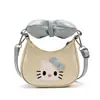 Bolsa Infantil Transfronteriza, Estilo Nuevo, Bolso de Mano Plegado de Nube Estampado de Lunares de Gama Alta, Bolso Cruzado de Gato Lindo para Labiales