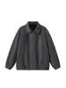 Chaqueta Rumei de Color Sólido Simple de Felpa Estilo Retro Americano con Cuello Solapa para Hombre, Chaqueta Versátil Casual de Primavera para Parejas, Ropa de Trabajo
