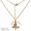Joyas Transfronterizas Estilo Ins Mariposa Acero Inoxidable Colgante Collar Accesorios Lujo Ligero Nicho Verano Mujer Sensación de Alta Gama