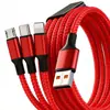 Kit de Cabo de Dados de Carregamento Rápido 3 em 1 Adequado para Apple, Huawei, Honor, Oppo, Xiaomi, Vivo, Cabo de Carregamento Um para Três
