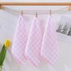 Toalla cuadrada pequeña de algodón puro 25*25 guardería bebé toalla cuadrada con gancho para secar manos 21 toalla absorbente de hilo simple venta al por mayor