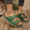 Sandalias de playa para mujer con suela gruesa, punta abierta, estilo romano casual de verano, sandalias versátiles de nuevo modelo europeo y americano para mujer 2025