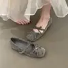 Zapatos Mary Jane Estilo Hada Suave para Mujer, Novedad Otoño 2026 Versátiles de Punta Cuadrada con Lazo Planos de Punta Baja