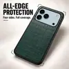 Capa de Celular Denior em Couro com Padrão de Crocodilo para Iphone17Pro Capa Protetora de Couro para Celular Apple 16E Capa de Couro Air 13