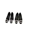 Zapatos Individuales Negros con Pedrería, Punta Cuadrada, Tacón Grueso Estilo Francés para Primavera para Mujer, Nuevos Zapatos Elegantes de Tacón Medio para Commuter de Primavera y Otoño 2026