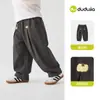 Los pantalones para niños de Dudu están hechos de algodón puro, adecuados para otoño.. Los pantalones largos de niño son holgados, y los pantalones casuales de niña son diseños nuevos y elegantes para niños pequeños.