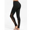 Leggings Deportivos de Yoga Ajustados con Encaje Empalmado de 2021 de Aliexpress Wish, Pantalones Adelgazantes de Longitud Nueve Puntos que se Pueden Usar Afuera