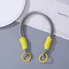 Cordão de Celular Colorido com Fivela Dupla Artesanal Portátil Corda de Pulso Anti-perda Chaveiro Versátil Simples Pingente de Bolsa