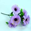 Pantalla fotográfica de Yiwu, simulación de flores, flores de seda, crisantemo plano, 7 flores de gerbera, venta directa de fábrica al por mayor