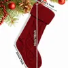 Decoración navideña transfronteriza, medias navideñas, colgante para árbol de Navidad, calcetines grandes, dulces tejidos, bolsa de regalo de lana con diamantes