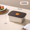 Caixa de conservação de alimentos de aço inoxidável 316 caixa de almoço quadrada para micro-ondas caixa térmica caixa de almoço para trabalhador de escritório refeitório com tampa